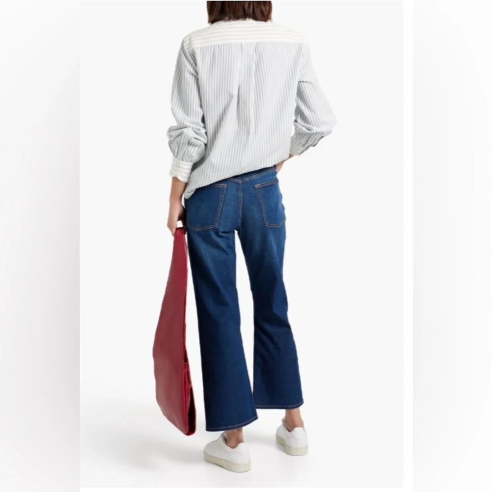 Rag & Bone Maya cropped high-rise flared jeans Minimalist Sleek Casual Size 23
